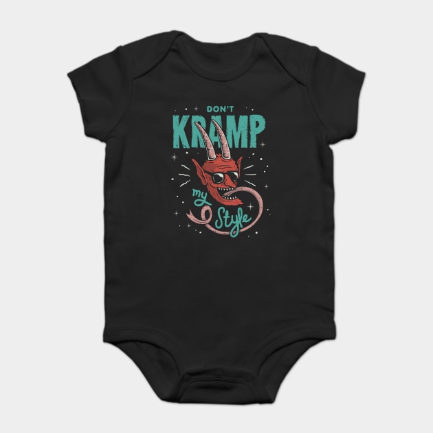Krampus "Don't Kramp My Style" Baby Bodysuit by dumbshirts